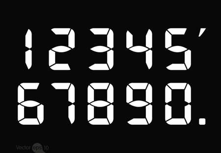 Calculator digital numbers.のイラスト素材