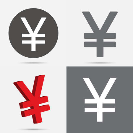 Japanese Yen or Chinese Yuan currency symbolのイラスト素材