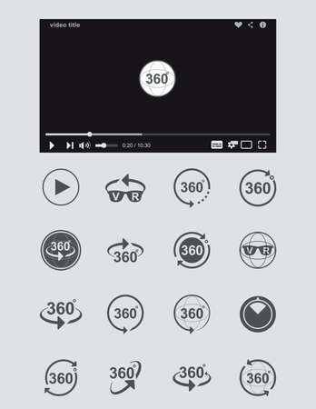 360 degrees view sign iconのイラスト素材