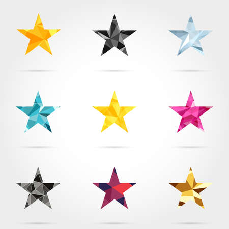 Set of Geometric Shapes Starsのイラスト素材