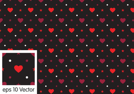 Heart background patternsのイラスト素材