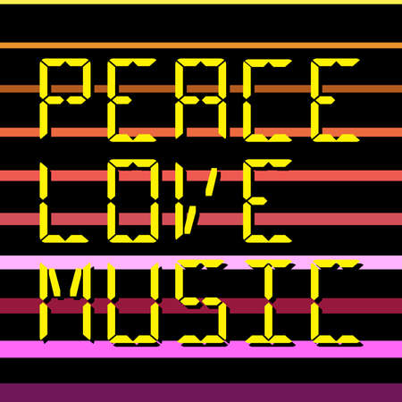 Peace Love Musicのイラスト素材
