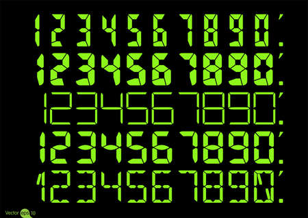Set of Calculator digital numbersのイラスト素材
