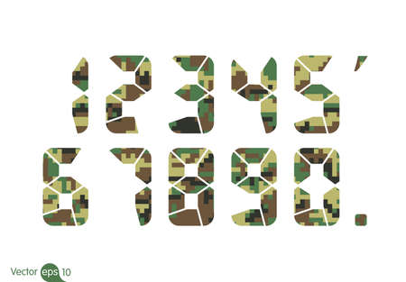 digital fontのイラスト素材