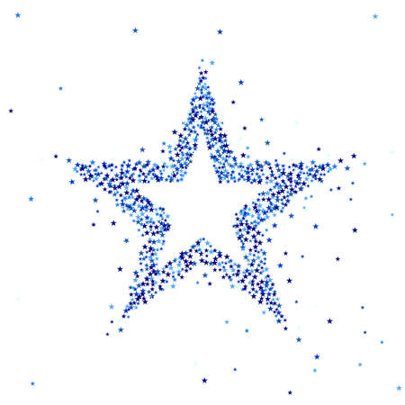 vector illustration of blue starのイラスト素材