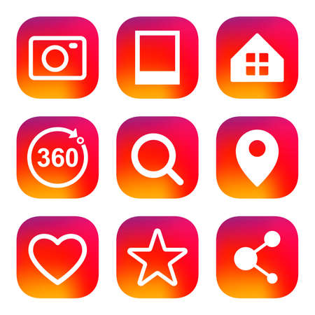 social network iconsのイラスト素材