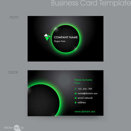 business card templateのイラスト素材