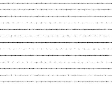 Steel rusty barbwire seamless patternのイラスト素材