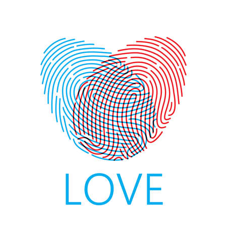 Fingerprint heartのイラスト素材