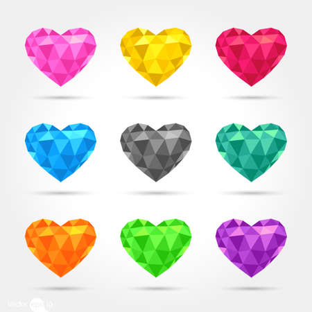 Lovely illustration of set of love diamondのイラスト素材