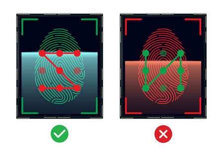 Fingerprint Scan Iconのイラスト素材