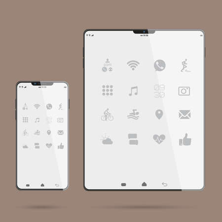 Mobile and tabletのイラスト素材