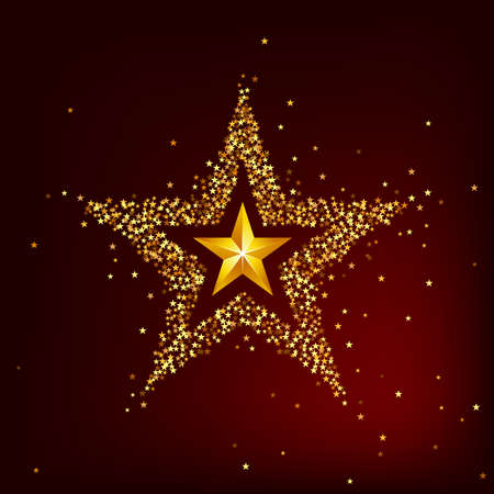 vector illustration of gold starのイラスト素材