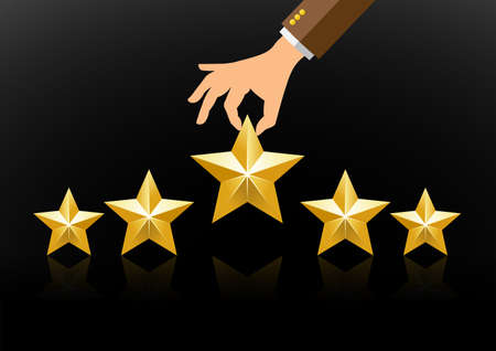 5 star icon vector illustration