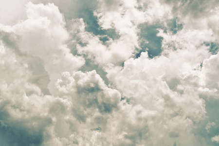 White, clear clouds in the sky during summer.の写真素材