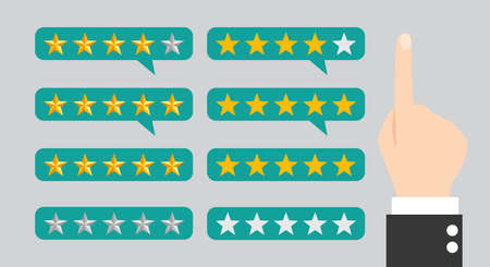 Five star ranking iconsのイラスト素材