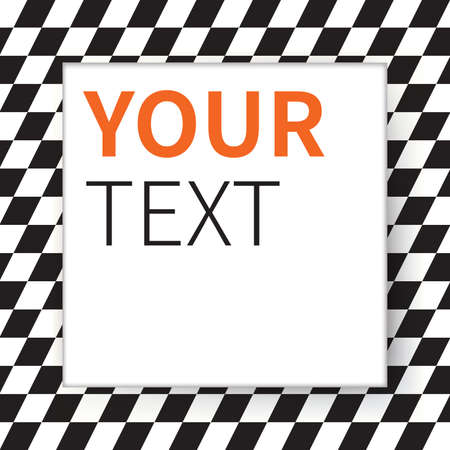 Square format paper design vector with text, picture frame and shadowのイラスト素材