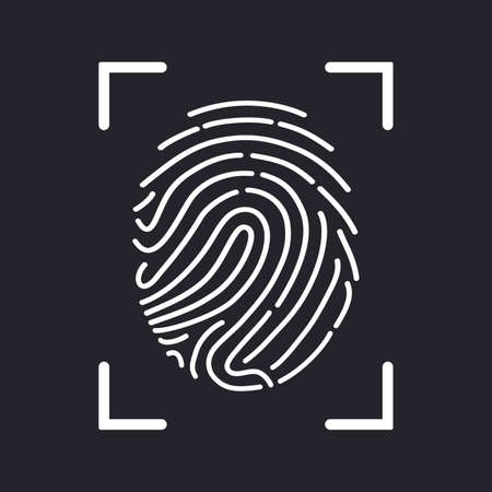 Fingerprint Scan Iconのイラスト素材