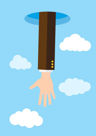 Helping Business conceptのイラスト素材