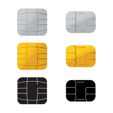 Chip of credit card icon Vector illustration.のイラスト素材