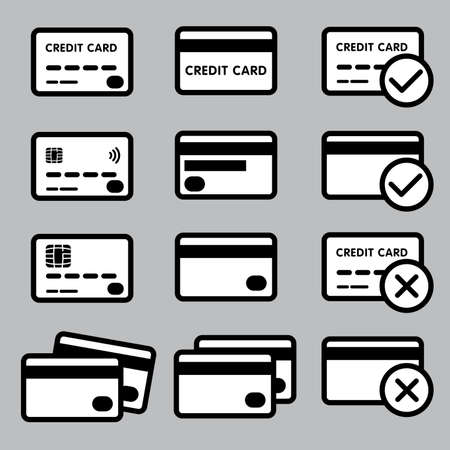 Set of credit icons.のイラスト素材