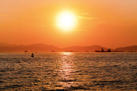 Beautiful sunset above the sea