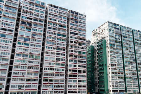 Modern residential buildings in Hong Kongの写真素材