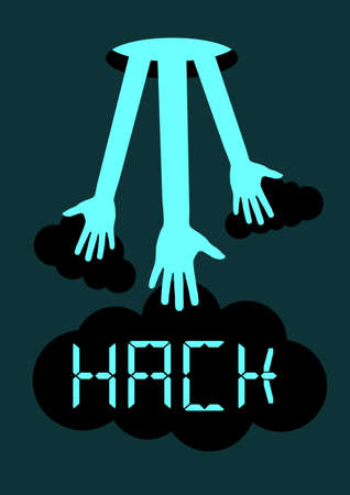 Hacker steal your data concept