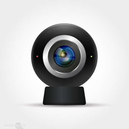 Black surveillance camera design.