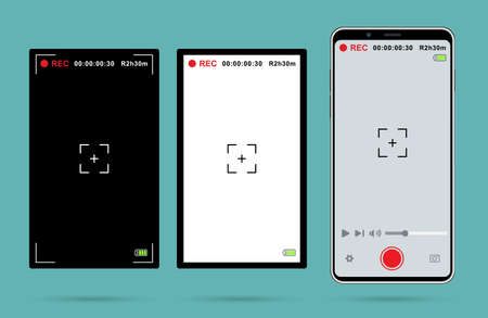 Video camera focusing screen designのイラスト素材