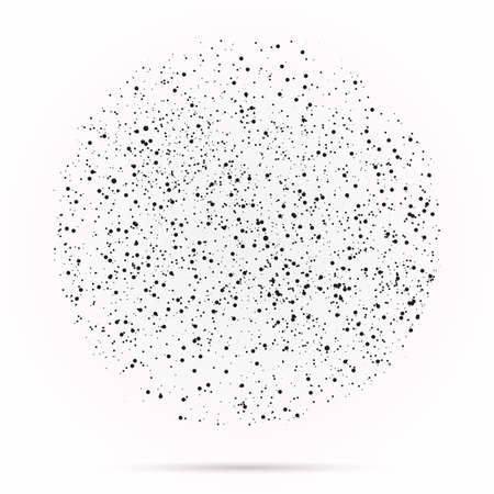 Halftone abstract black random dots.のイラスト素材