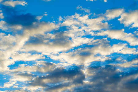 Shining sun at clear blue skyの写真素材