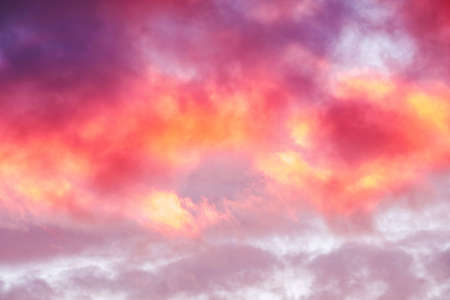 Twilight sky and cloud at sunset background imageの写真素材