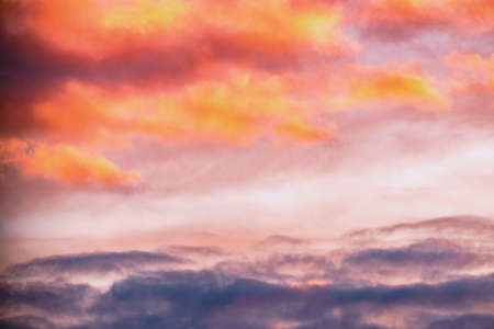 Twilight sky and cloud at sunset background imageの写真素材