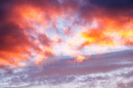 Twilight sky and cloud at sunset background imageの写真素材