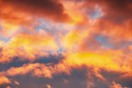 Twilight sky and cloud at sunset background imageの写真素材