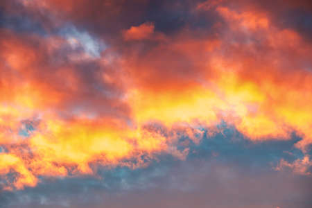 Twilight sky and cloud at sunset background imageの写真素材