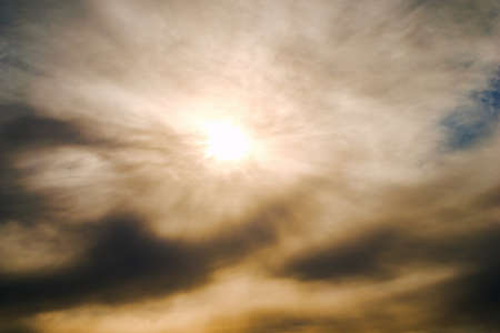 Dark Storm clouds sky backgroundの写真素材