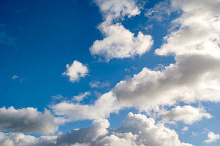 Shining sun at clear blue skyの写真素材