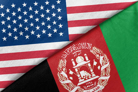 Relations between two countries. Afghanistan and Americaの写真素材