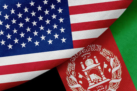 Relations between two countries. Afghanistan and Americaの写真素材