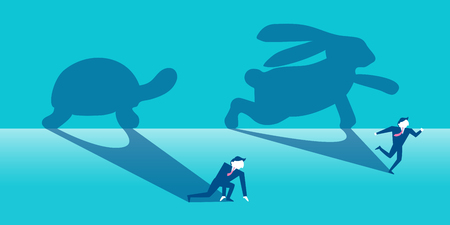 businessman with competition concept on the green backgroundのイラスト素材