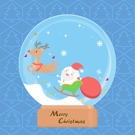tooth with merry christmas on the blue backgroundのイラスト素材