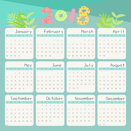 happy new year 2018 for your conceptのイラスト素材