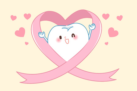 tooth with dental concept on the yellow backgroundのイラスト素材