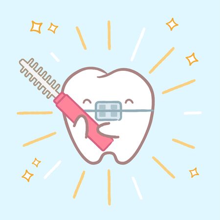 Vector of cute cartoon love teeth wear - ID:1-128092135 - Royalty Free ...