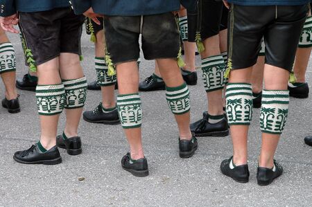 Legs of men with half stockingsの写真素材