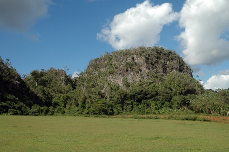 Valle Vinales, Mogote, Moutain of limestoneの写真素材