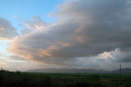 dark clouds with storm and rainの写真素材