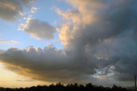 dark clouds with storm and rainの写真素材